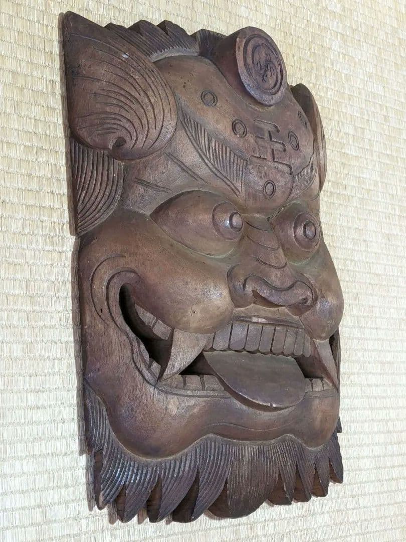 ♦閻魔大王 木彫時代物 地蔵菩薩の化身 開運 縁起物？寺社仏閣飾り 古美術骨董品