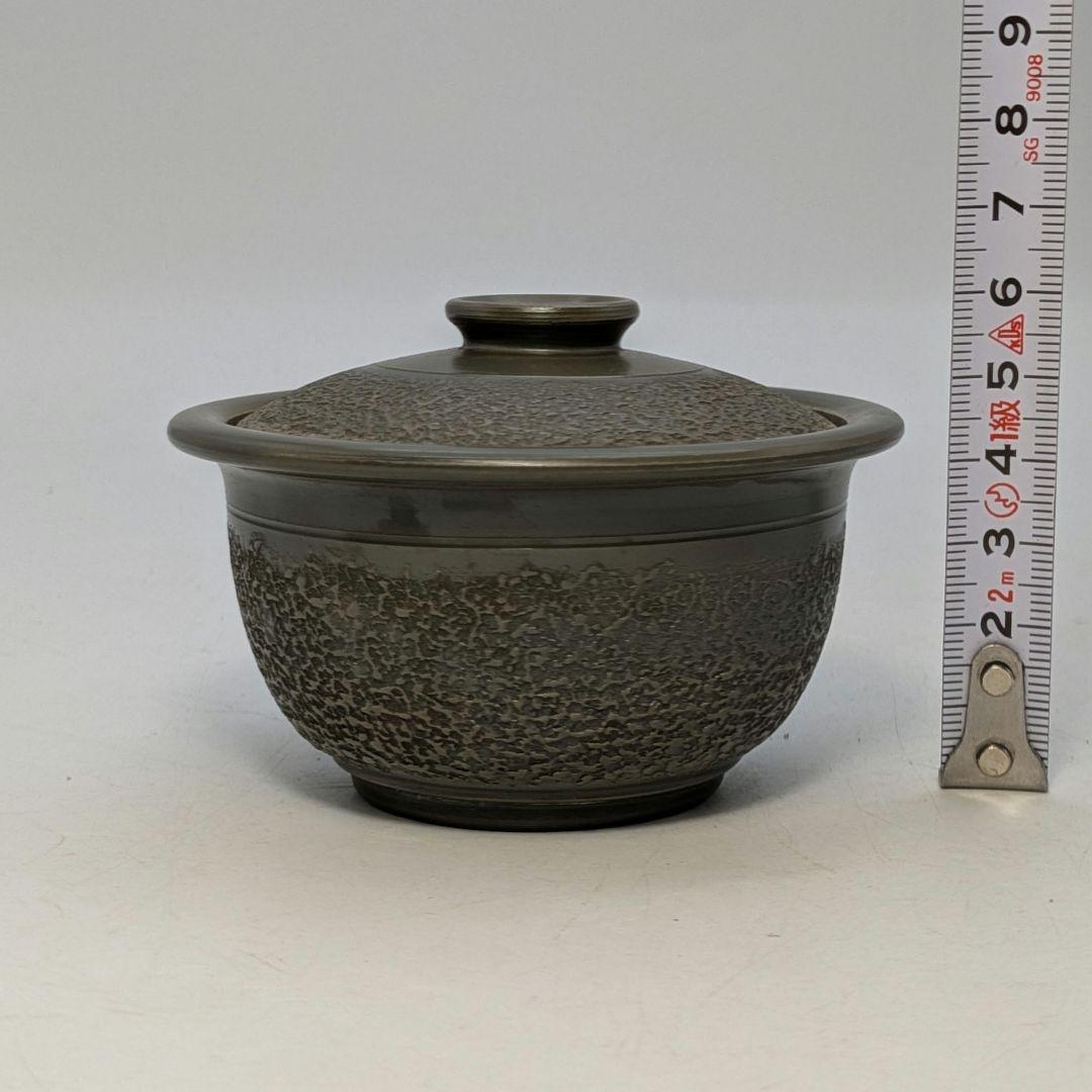 藤田龍峰 青備前石目煎茶器（宝瓶・湯冷まし・煎茶碗5客） 合箱合布 備前焼 急須