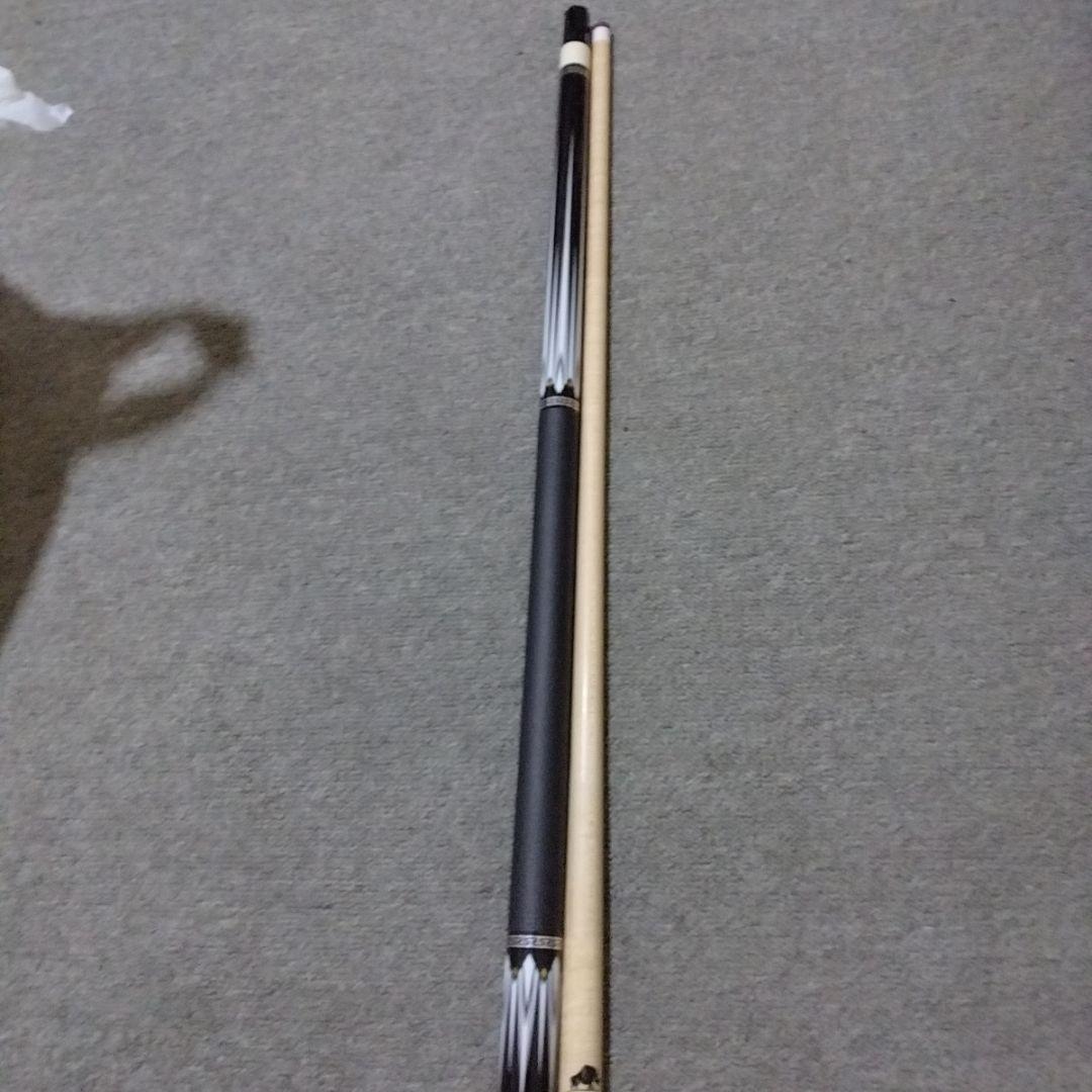 ビリヤードキュー 木製 黒と白