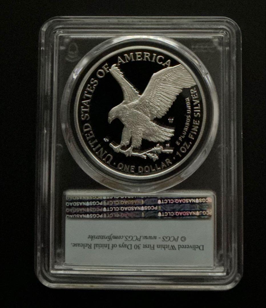 【最高鑑定】2022-W アメリカ イーグル銀貨 PCGS PR70 DCAM