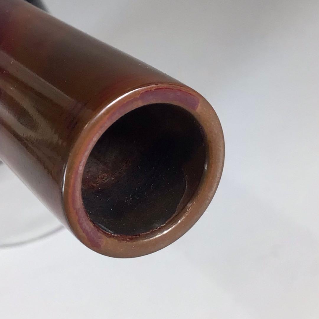 Ｎ２４６　花入　『鋳物師　金森紹栄造』『朱銅』『鶴首花入』　共箱　花器