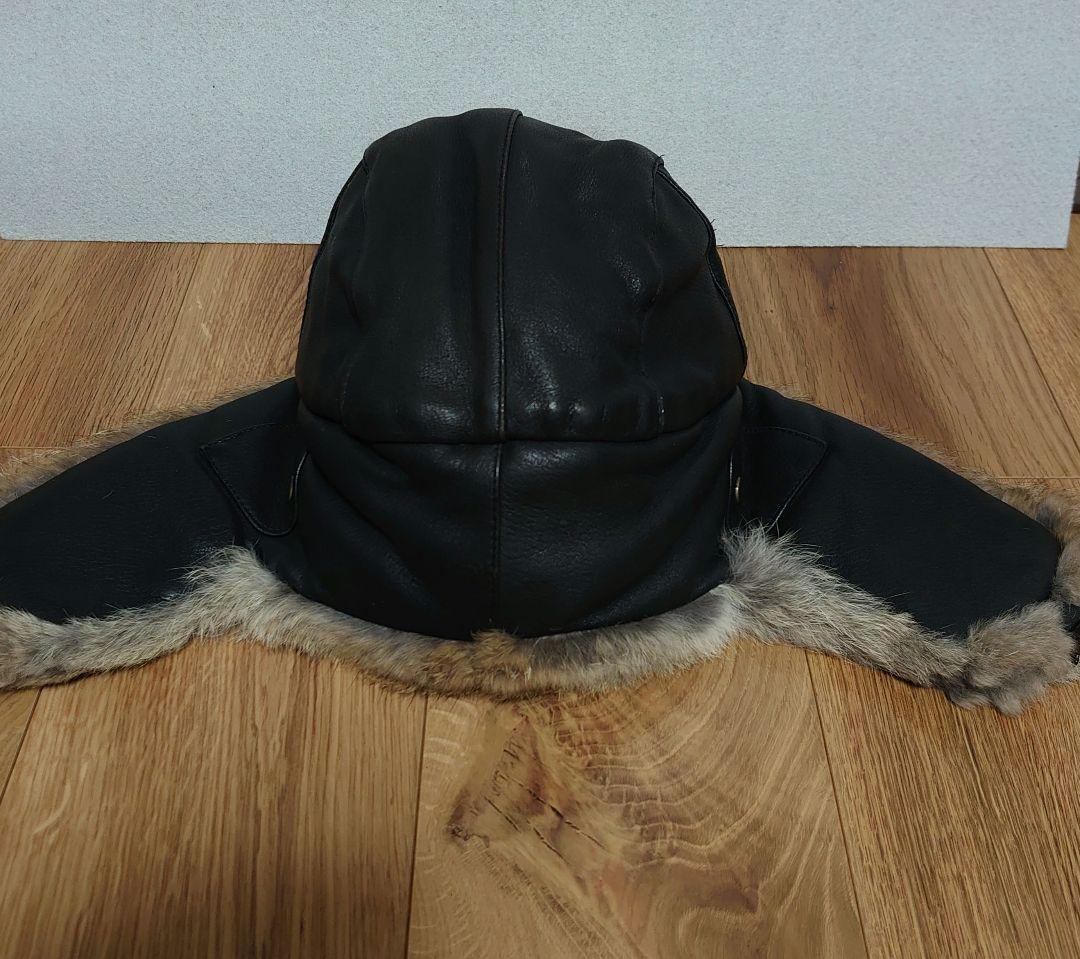 MAD BOMBER マッドボンバー 本革フライトキャップ ラビットファー