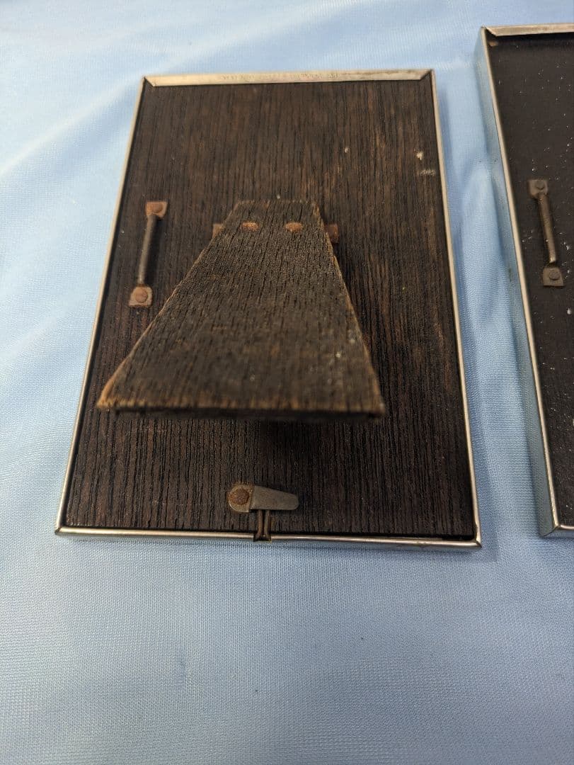 イギリス アンティーク クロームメッキ フォトフレーム ２個セット