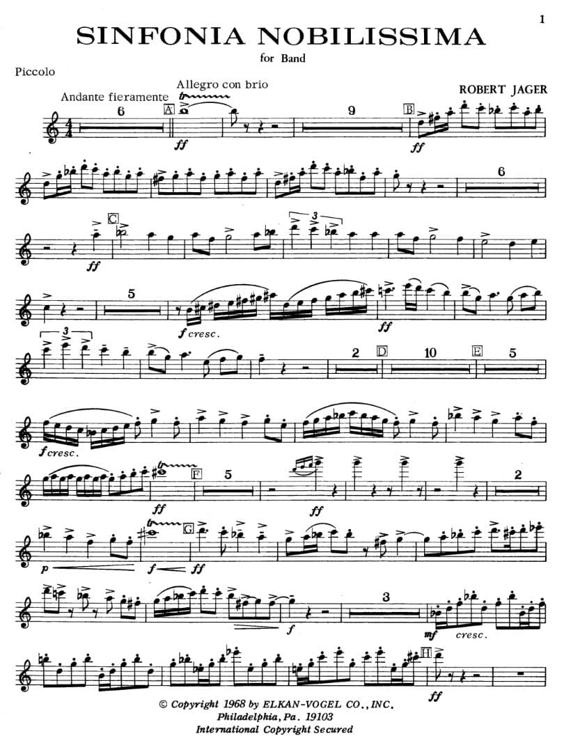 値下げ【吹奏楽・楽譜】シンフォニア・ノビリッシマ（スコア・パート譜セット）