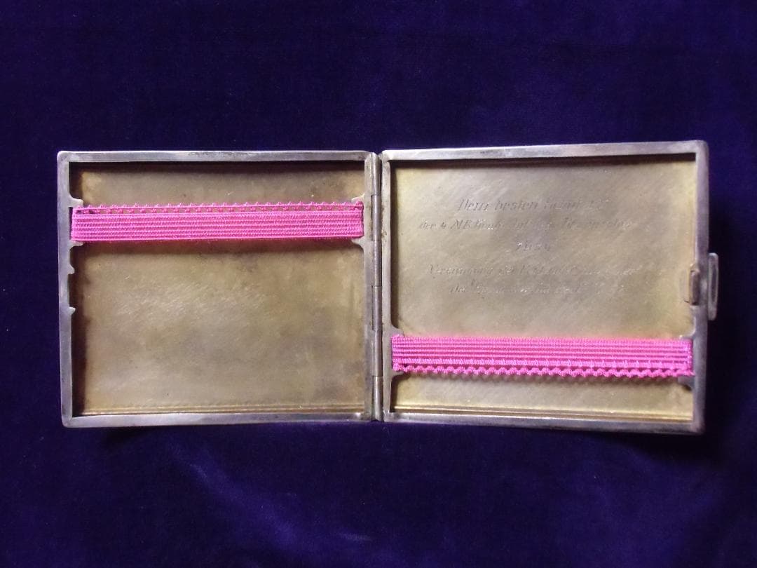 ⊞ドイツ軍＊歩兵第１７連隊優秀射撃者授与シガレットケース（実物）