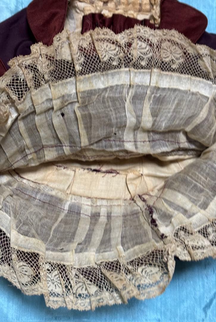 アンティークビスクドール ドレス&ボネセット