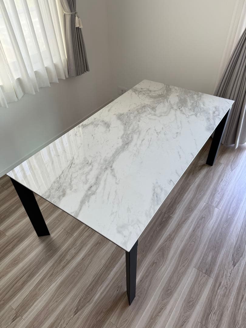 セラミック ダイニングテーブル 165x90cm 大理石柄 dinos
