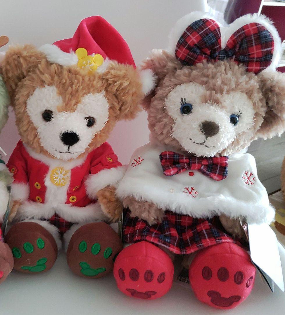 上海ディズニー　ダッフィー　シェリーメイ　クリスマスぬいぐるみ