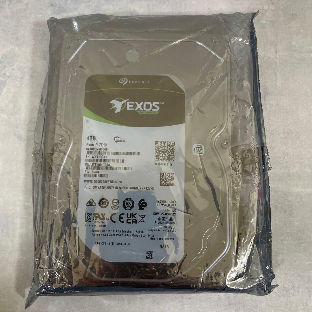 外付けハードディスク・ドライブ Seagate Exos 7E10 4TB HDD