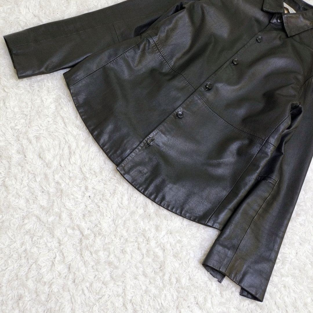 エディフィス　レザージャケット　ラムレザー　シープスキン　羊　本革　ブラック