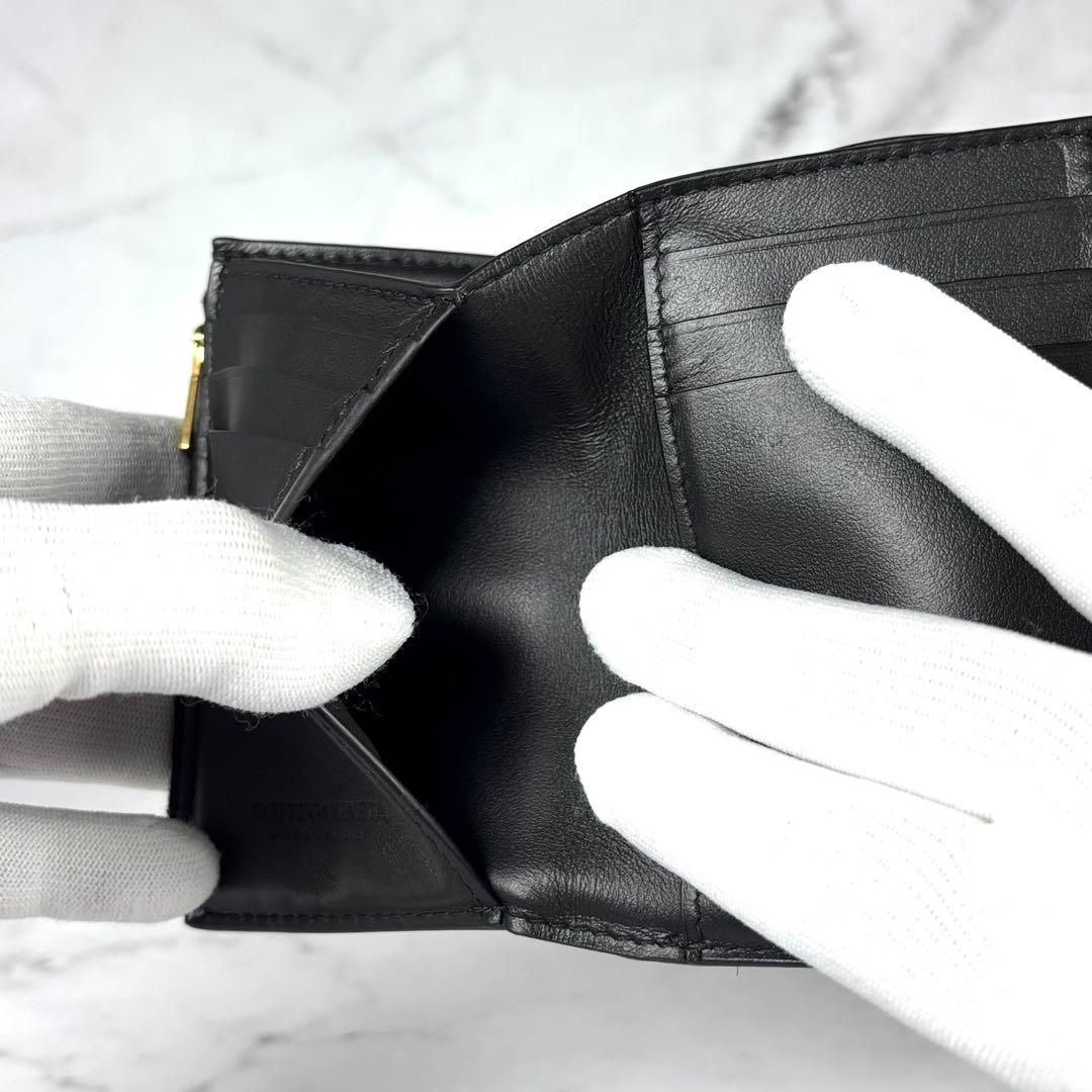 BOTTEGA VENETA ブラック 3つ折り 財布 カセット