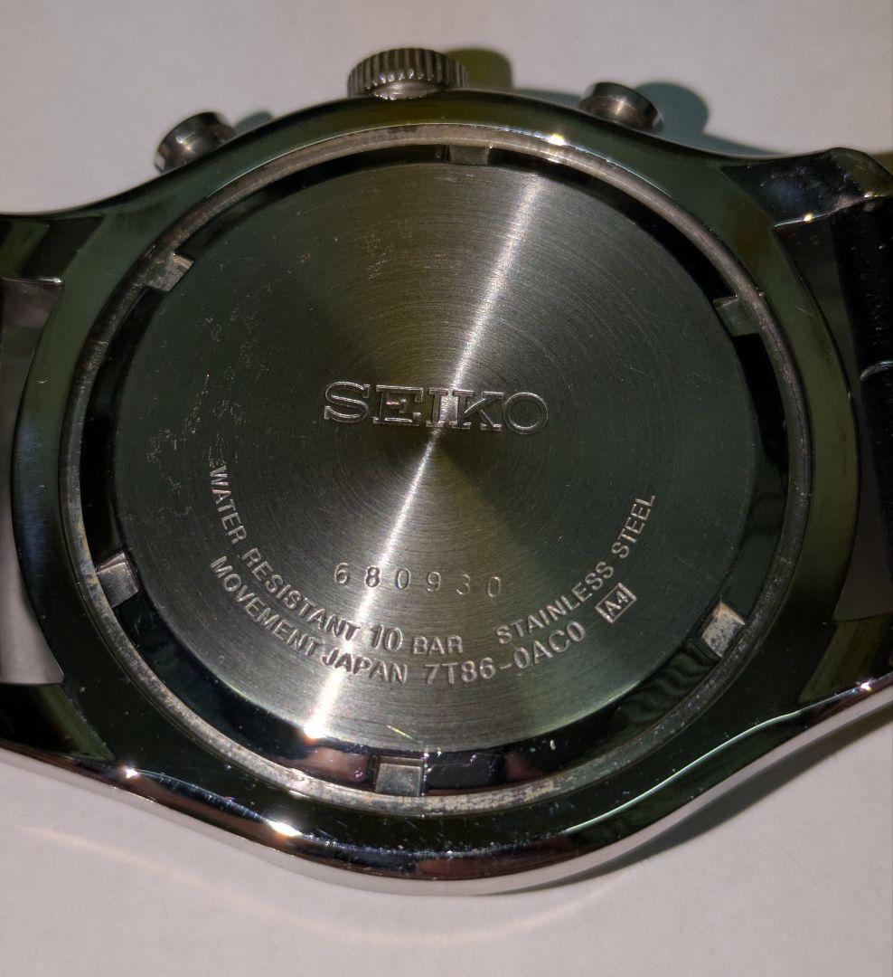 【電池新品】セイコー クロノグラフ パーペチュアル 7T86-0AC0