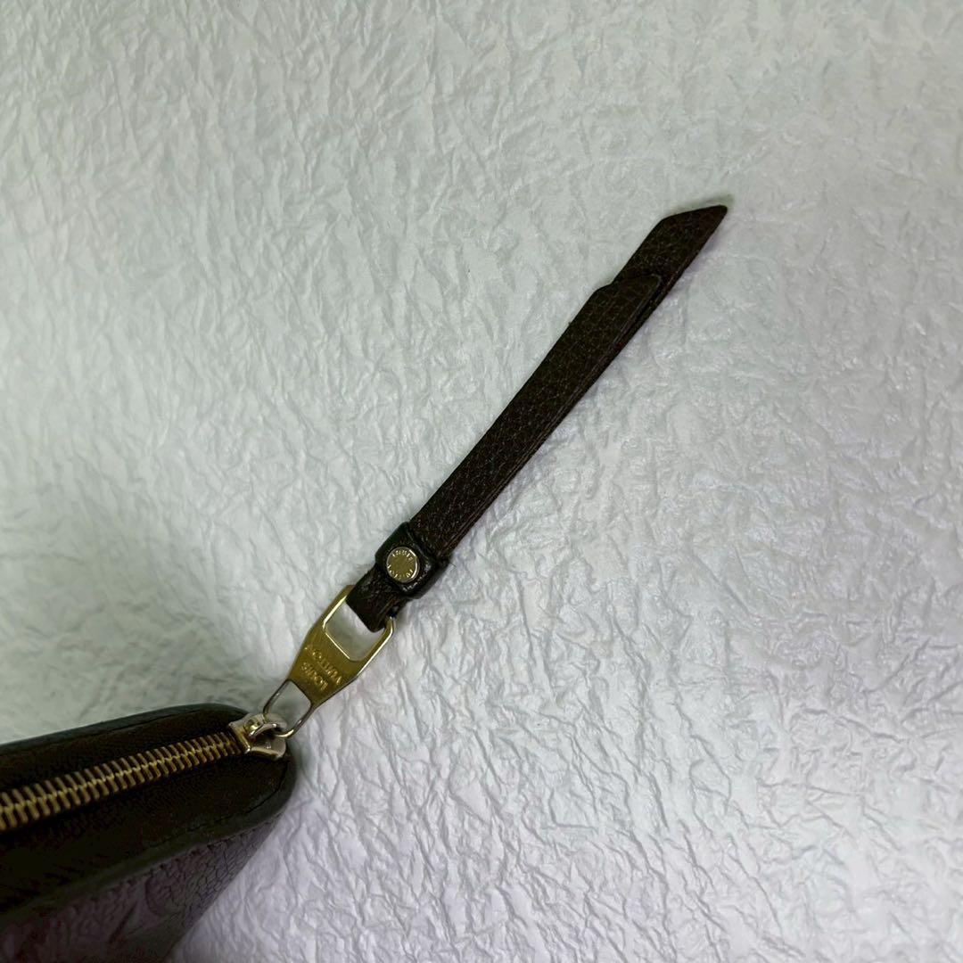 【極美品】ルイヴィトン　ジッピー　パース　アンプラント　ダークブラウン