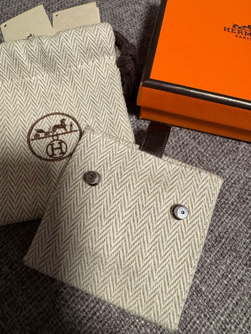 HERMES エルメス ポップH ミニ ピアス ローズドラジェ ピンク