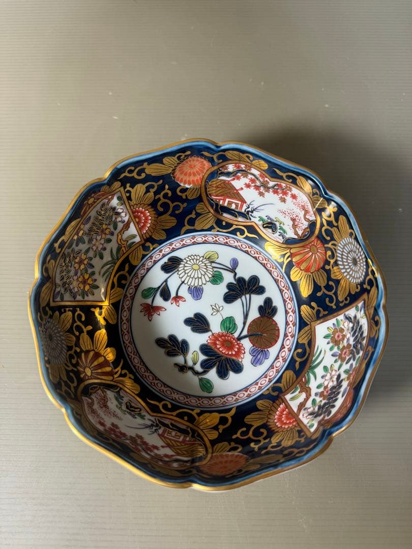 2419 其泉作 琳派古伊万里 金襴手 鉢　金彩