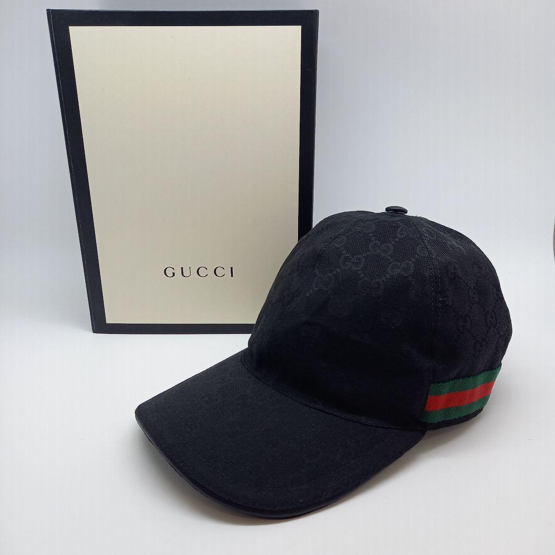 BN グッチ オリジナルGGキャンバス ベースボール キャップ M 58㎝