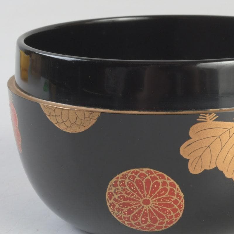 茶道具　漆芸家　難波仁斎作　高台寺蒔絵　平棗　共箱　V　9594