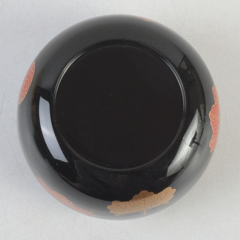 茶道具　漆芸家　難波仁斎作　高台寺蒔絵　平棗　共箱　V　9594