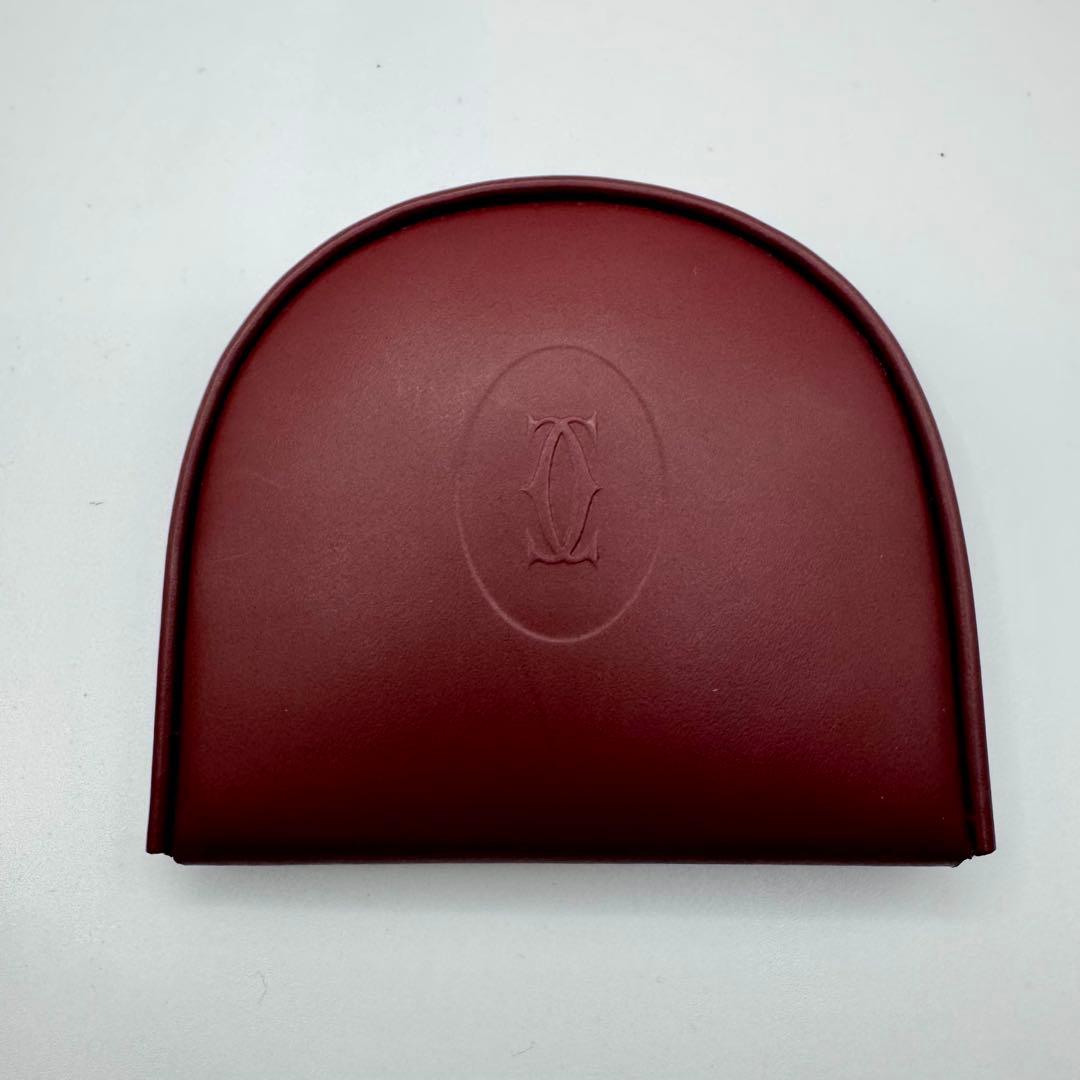極美品 カルティエ マストライン ケース 小銭入れ レザー ボルドー