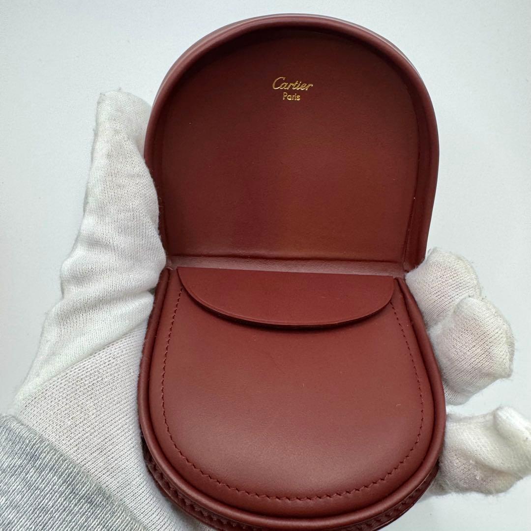極美品 カルティエ マストライン ケース 小銭入れ レザー ボルドー