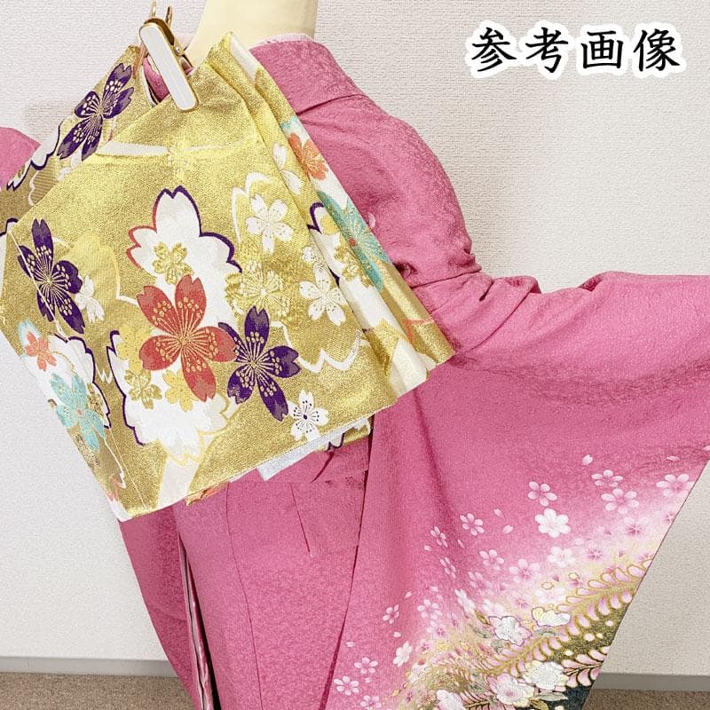 509z42,410y27☆かわいい！振袖 銀通し 辻が花絞り染 地紋☆美品