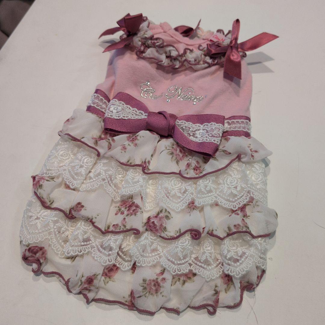 美品♥キャンナナ ♥フリル花柄犬服 小型犬用SS2枚＋１枚♥３枚セット