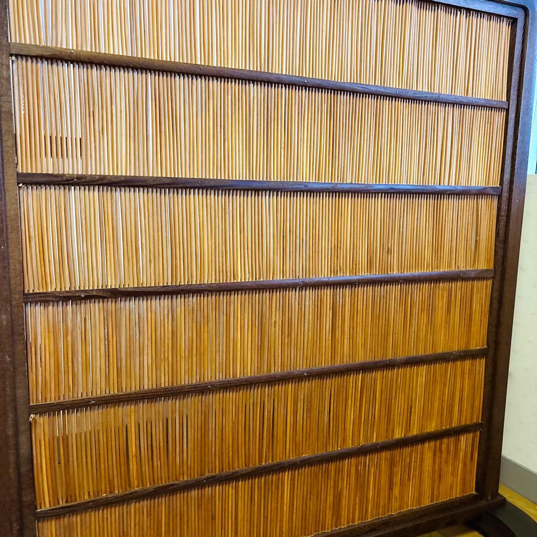 専用！和家具 高級和風伝統ヨシ入り衝立 1枚立てパーテーション 茶道具　間仕切り