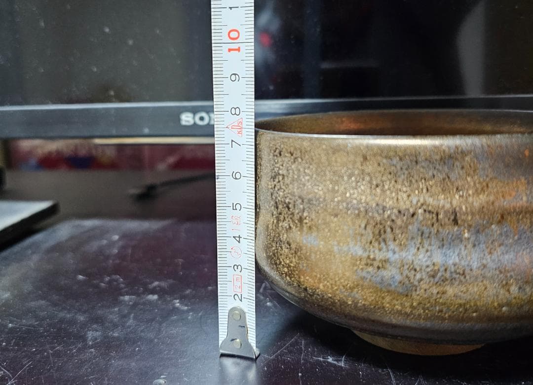 幕末から明治の布志名焼 金流し茶碗 珍品です