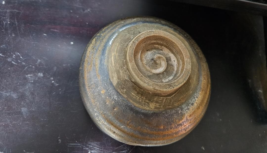 幕末から明治の布志名焼 金流し茶碗 珍品です