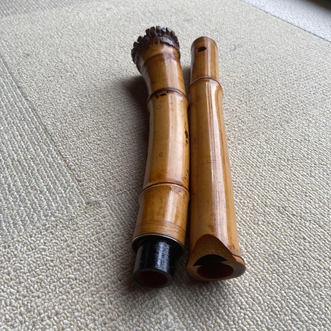 211値下げ　尺八　一尺八寸管　眞山銘ニ印