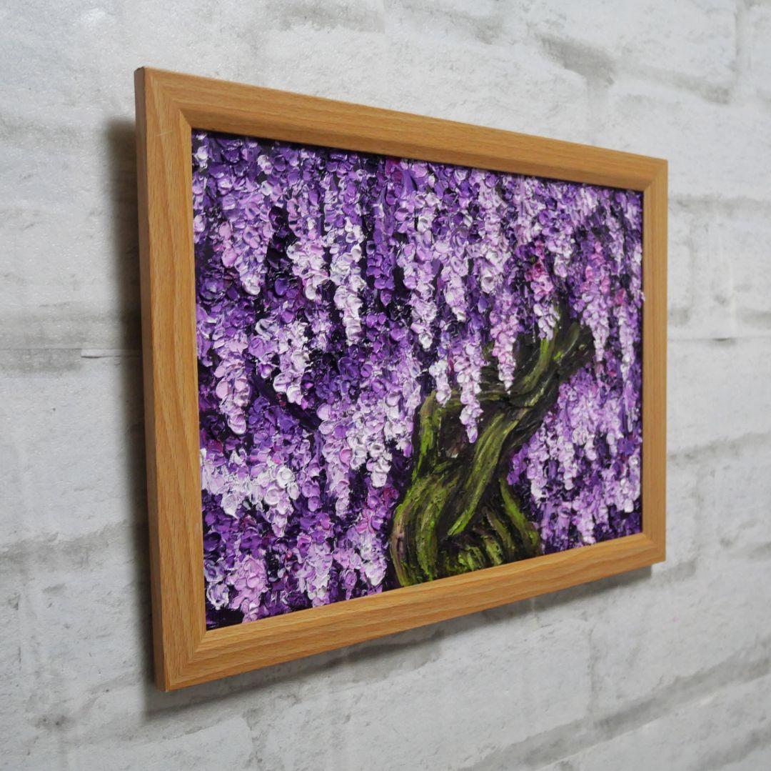 油絵 油彩 油彩画 絵 絵画【藤の花】