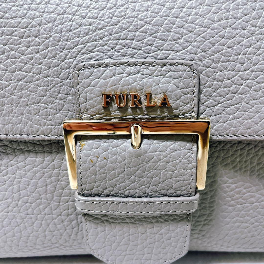 ぽんフルラ FLO フロー 2way ショルダー ハンドバッグ グレー