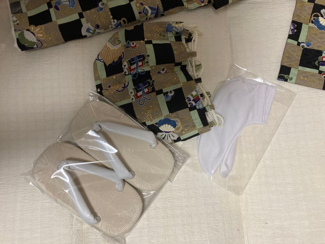 3歳　男の子　七五三フルセット　着物・被布・長襦袢・草履・足袋・袋付き