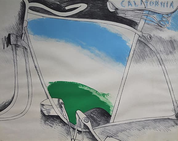 池田満寿夫【私のカリフォルニア】 大版 リトグラフ