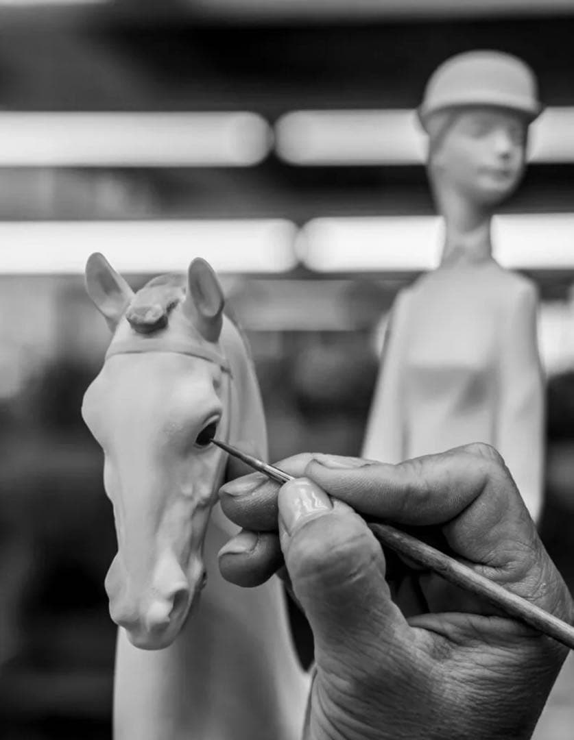 【ヨシカネ】LLADRO リヤドロ　馬に乗る女性　陶器