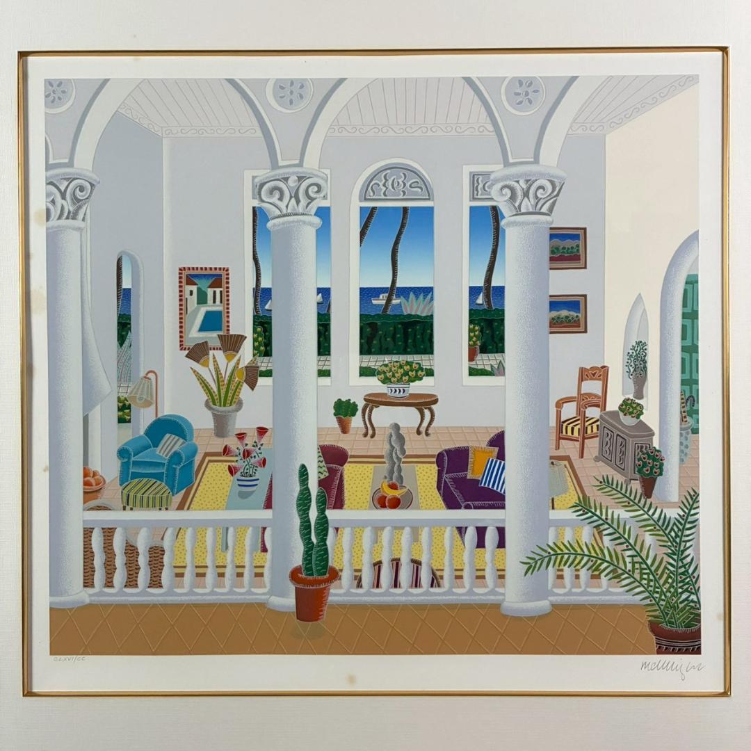 トーマス・マックナイト「ヴィラデルマーレ」シルクスクリーン 直筆サイン入り