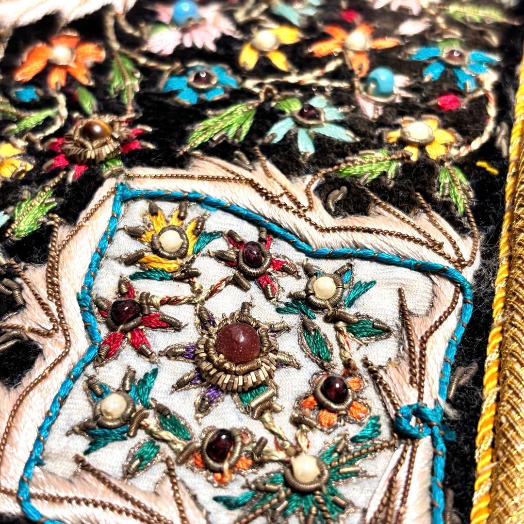 豪華 レア物 宝石絨毯 タペストリー 金糸刺繍絨毯 ジュエリーカーペット