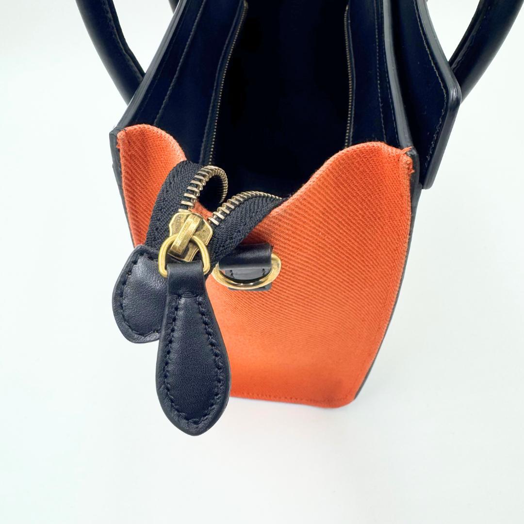 CELINE セリーヌ ラゲージ ナノ トリコロール ハンドバッグ