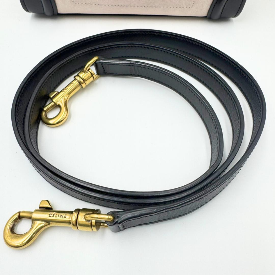 CELINE セリーヌ ラゲージ ナノ トリコロール ハンドバッグ