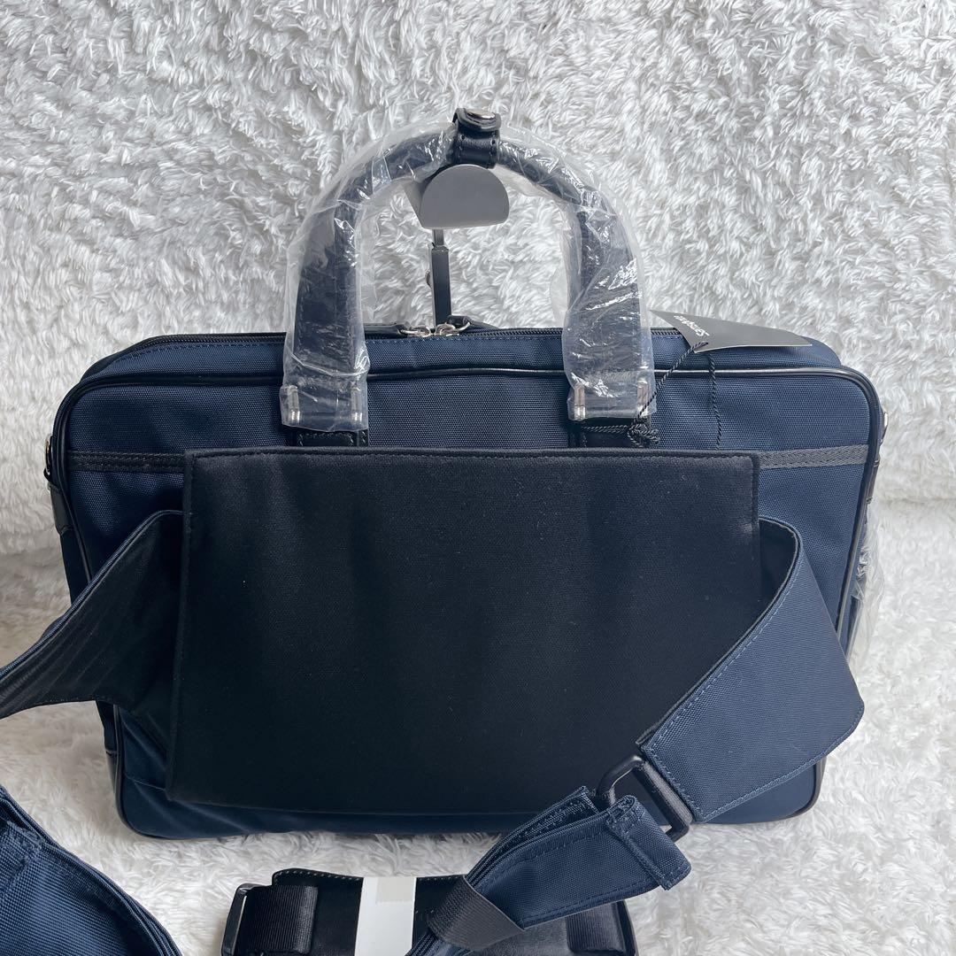 未使用品 サムソナイト 3way ブリーフケース ネイビー 通勤 A4 大容量