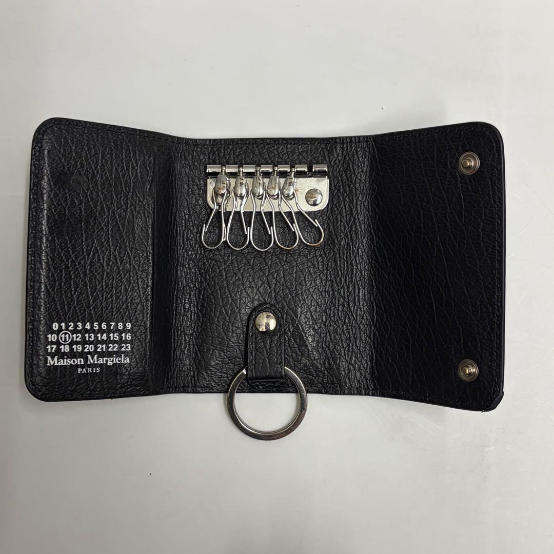 Maison Margiela ブラック レザー キーケース