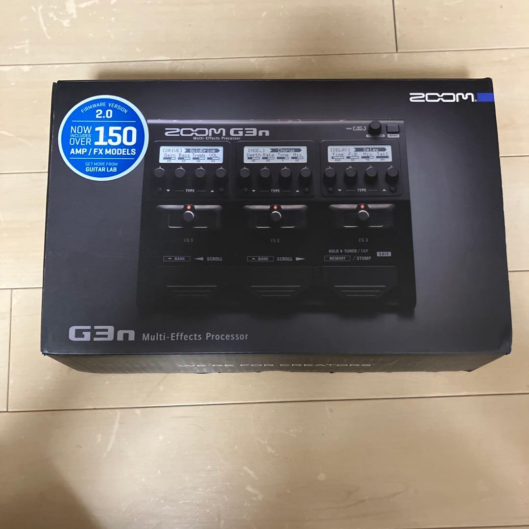 ZOOM G3n マルチエフェクター　+ コード、箱