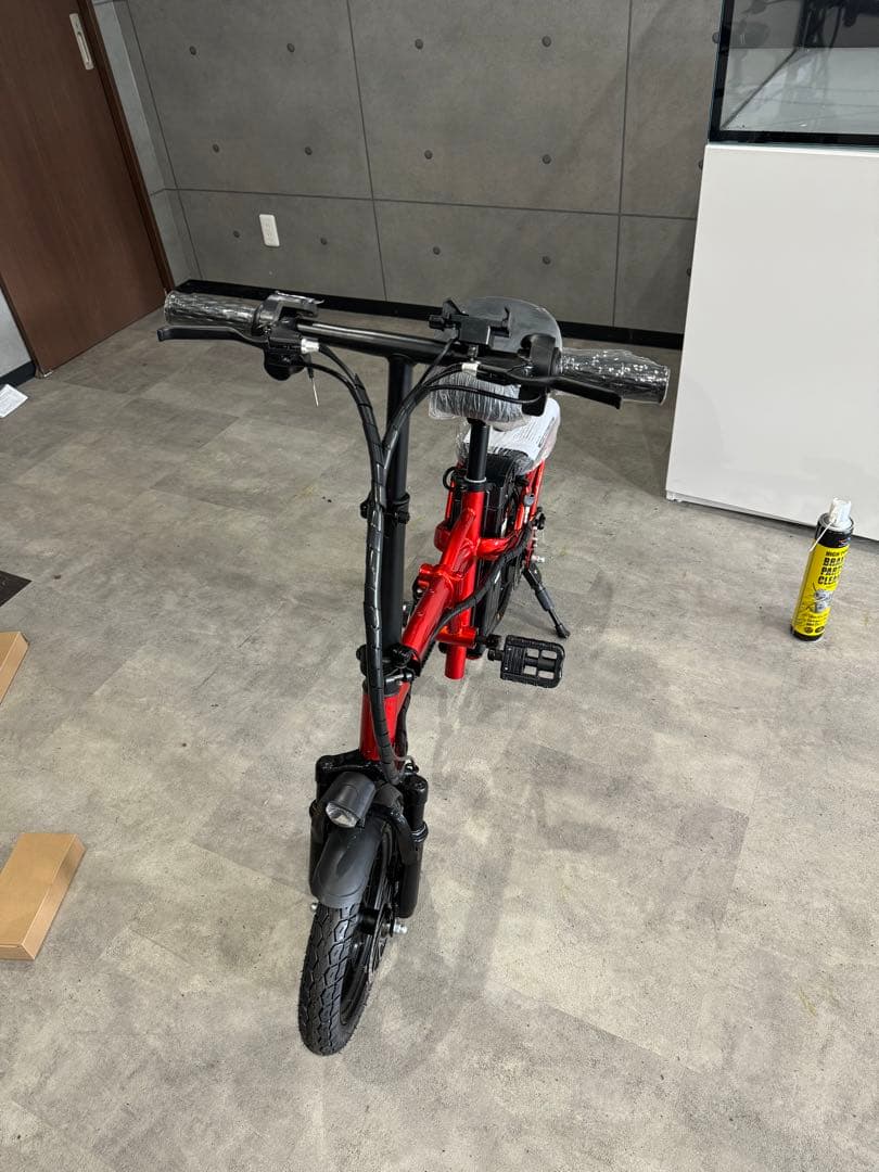 新品 折りたたみ式 電動アシスト自転車 レッド
