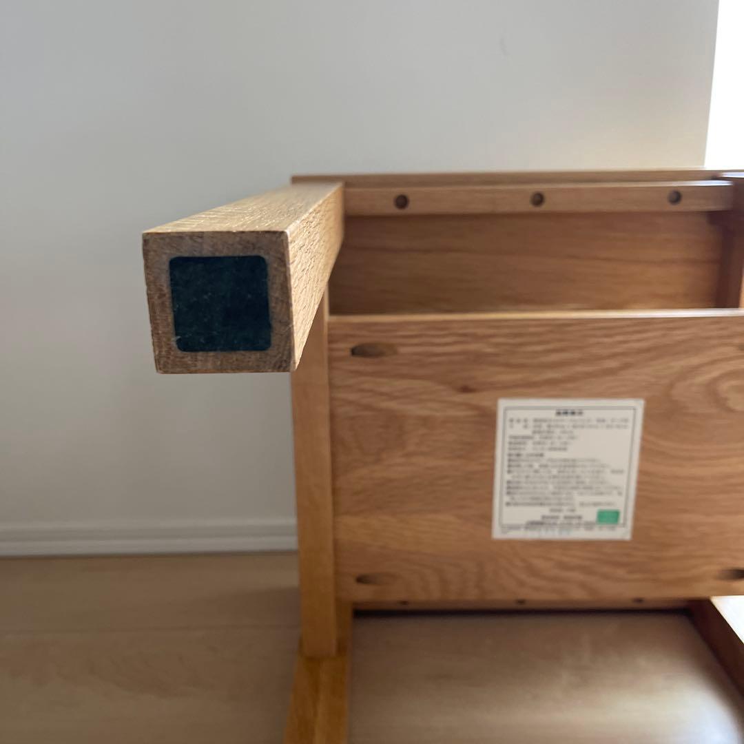 無印良品 オーク無垢材 サイドテーブル ベンチ スツール 椅子 チェア ②