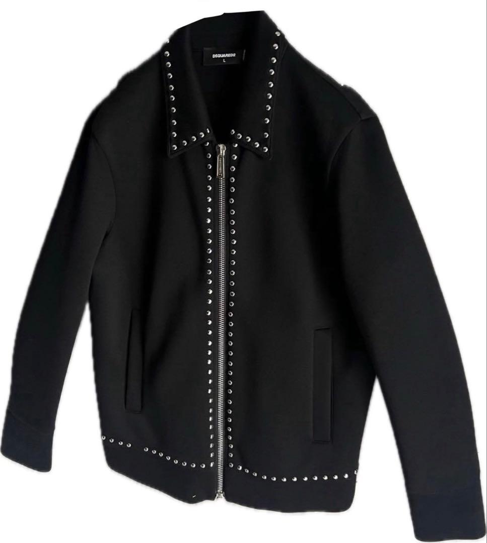 DSQARED2　ディースクエアード　スタッズ　ジップアップ　レーヨンジャケット