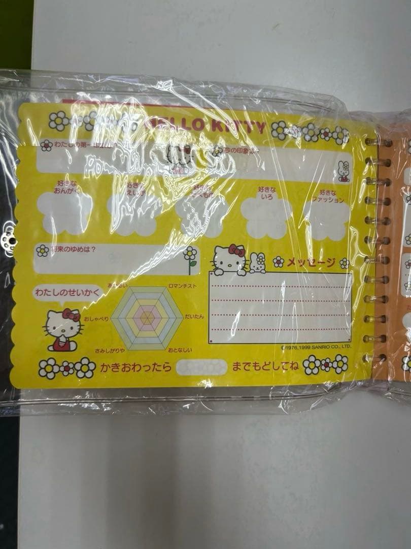 ＊未使用＊ サンリオ　ハローキティ　サイン帳　プロフィール帳　花　赤　レトロ