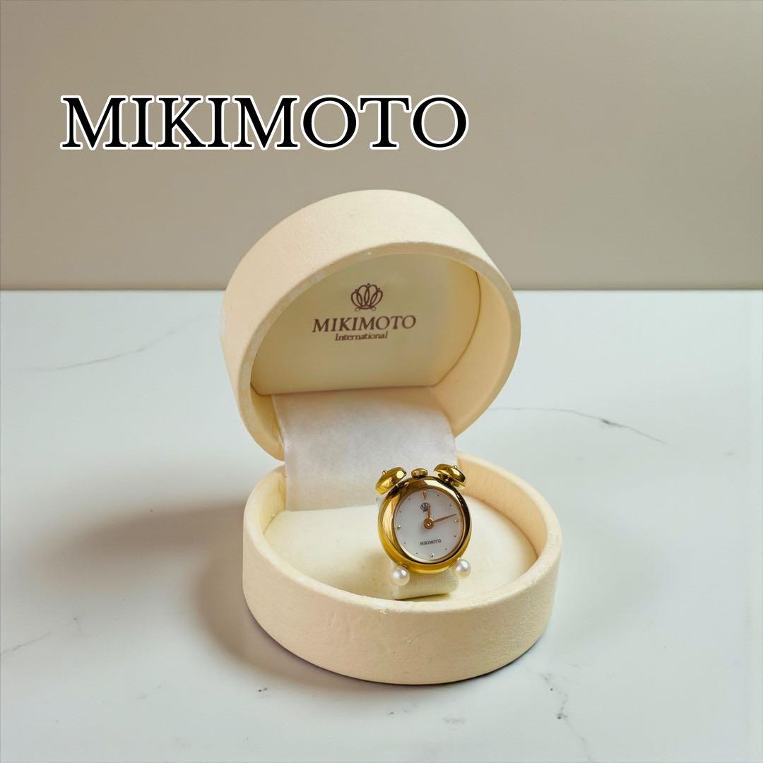 希少 MIKIMOTO ミキモト ピンブローチ 目覚まし時計型 パール