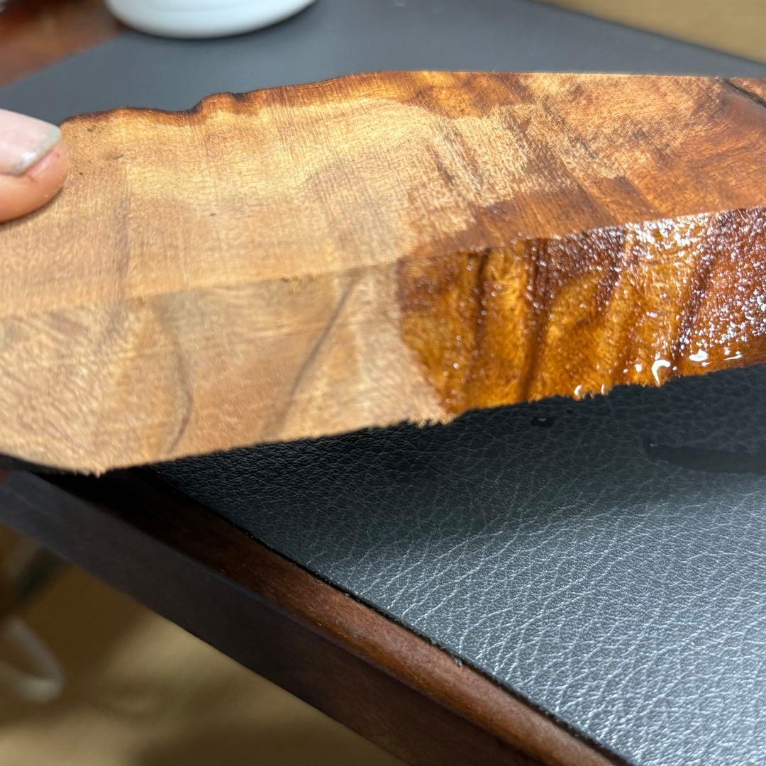 195台湾樟変わり杢　木製シャーペン　強低重心ダブルR 真鍮