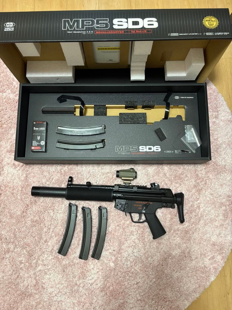 東京マルイ 次世代電動ガン MP5SD6 ＋ ドットサイト・マガジン4本セット