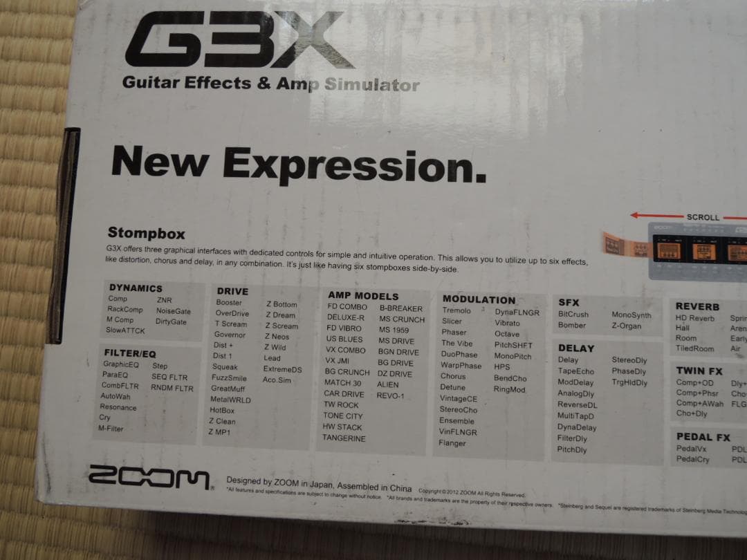 ★新品同様★ZOOM G3X（元箱、電源、説明書その他）